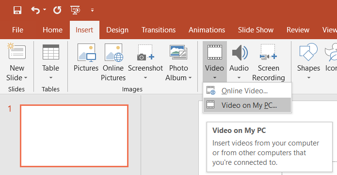 embed video link in powerpoint for mac